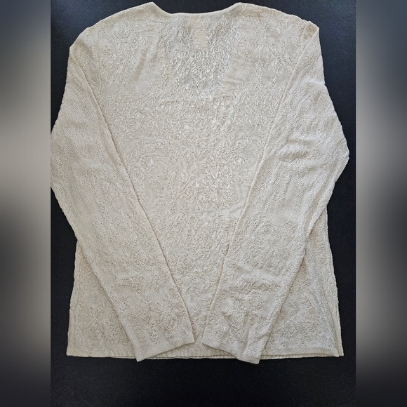 Jones New York Collection Lacy Ivory Top - Size L - NWT - Picture 6 of 7